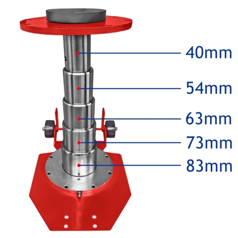 Verda 3,5t Pneumatischer Wagenheber mit Gummiauflage 140 - 400 mm MF80131-SM