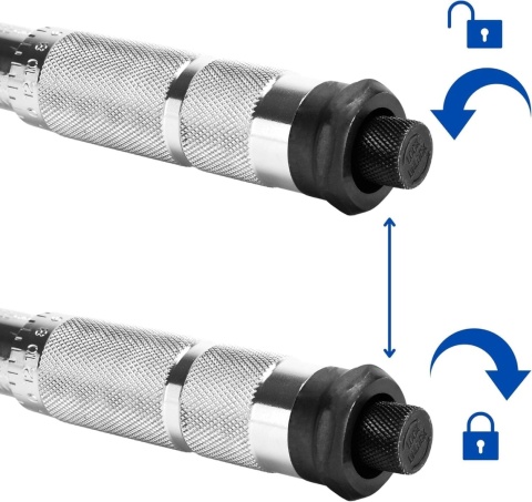 Verda Drehmomentschlüssel 1/2" 70-350Nm mit Koffer für PKW, Fahrrad, Motorrad Silber SN1739