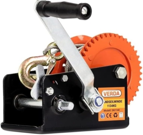 Verda Seilwinde 1134 kg 2500 lbs 10 m SN1140