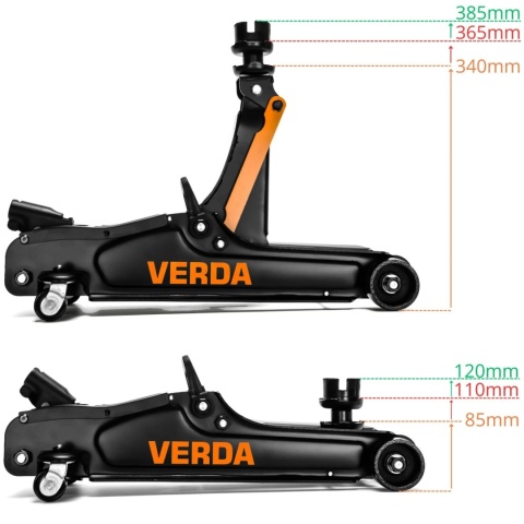 Verda Wagenheber 2,5t Rangierwagenheber 85 - 365 mm SN10663