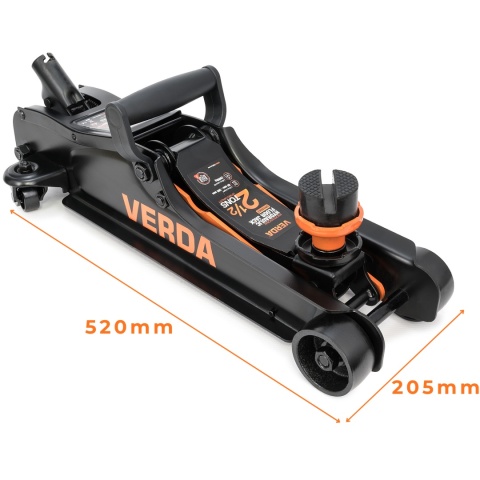 Verda Hydraulischer Rangierwagenheber 2,5t – Wagenheber 85–365 mm PKW SUV SN10663
