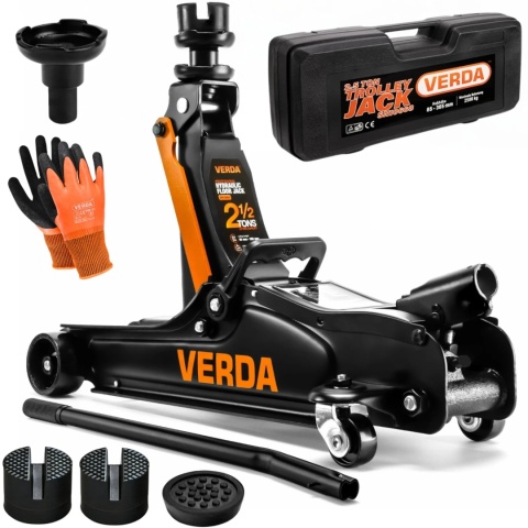 Verda Wagenheber 2,5t Rangierwagenheber 85 - 365 mm mit Tragekoffer SN10668