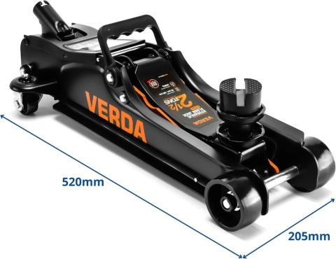Verda Wagenheber 2,5t Rangierwagenheber 85 - 365 mm mit Tragekoffer SN10668