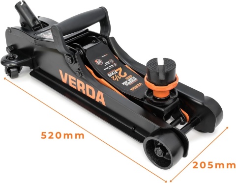 Verda Wagenheber 2,5t Rangierwagenheber 85 - 365 mm mit Tragekoffer SN10668