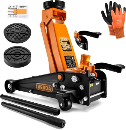Verda Wagenheber 3t Rangierwagenheber 130 - 490 mm mit Fußpedal SN3028