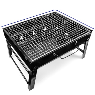 Verda Holzkohlegrill klappbar – Tragbarer Camping Tischgrill 36 × 27 cm