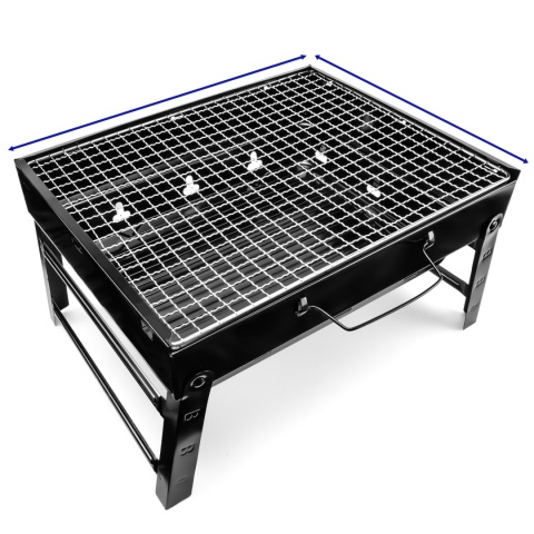 Verda Holzkohlegrill klappbar – Tragbarer Camping Tischgrill 36 × 27 cm