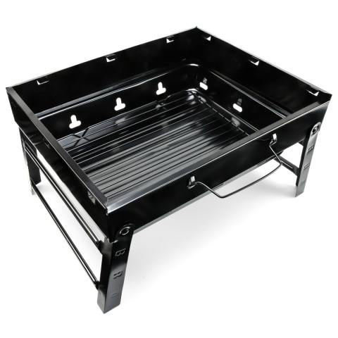 Verda Holzkohlegrill klappbar – Tragbarer Camping Tischgrill 36 × 27 cm