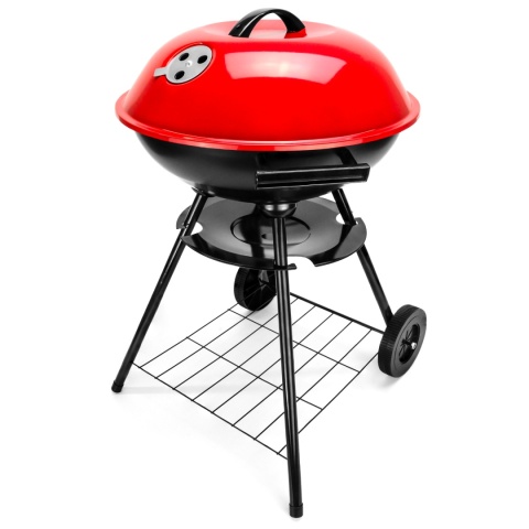 Verda Kugelgrill 72 cm mit Deckel – Holzkohle Grillwagen für Garten SN2040G