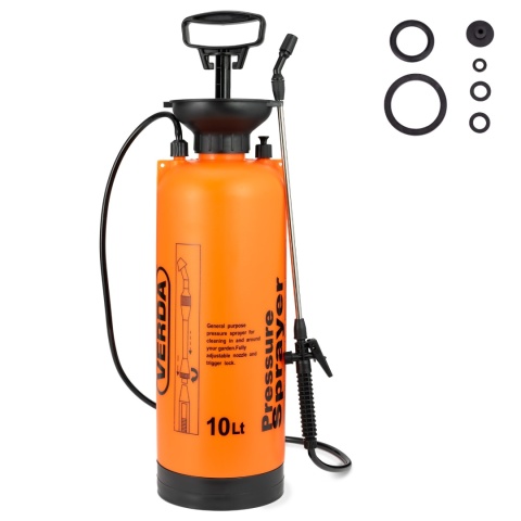 Verda Drucksprüher 10L mit Pumpfunktion Gartenspritze & Pumpsprühflasche