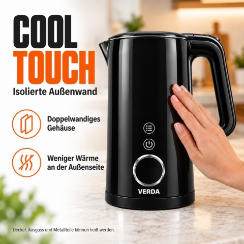 Verda Wasserkocher Mit Temperaturregler 1,7L 2200W mit Kalkfilter SN0617L-16