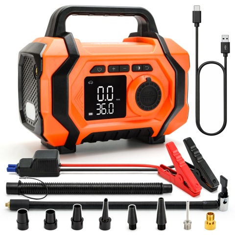 Verda Jump Starter 6000A – Starthilfe mit Luftkompressor für 12V Auto SNXXXX